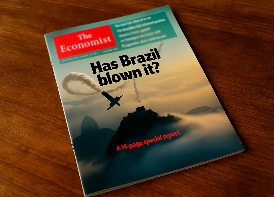 Em 2013 a revista britânica The Economist fez uma reportagem especial sobre a crise brasileira que estava por vir